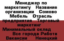 Менеджер по маркетингу › Название организации ­ Сомово-Мебель › Отрасль предприятия ­ Торговый маркетинг › Минимальный оклад ­ 30 000 - Все города Работа » Вакансии   . Ненецкий АО,Несь с.